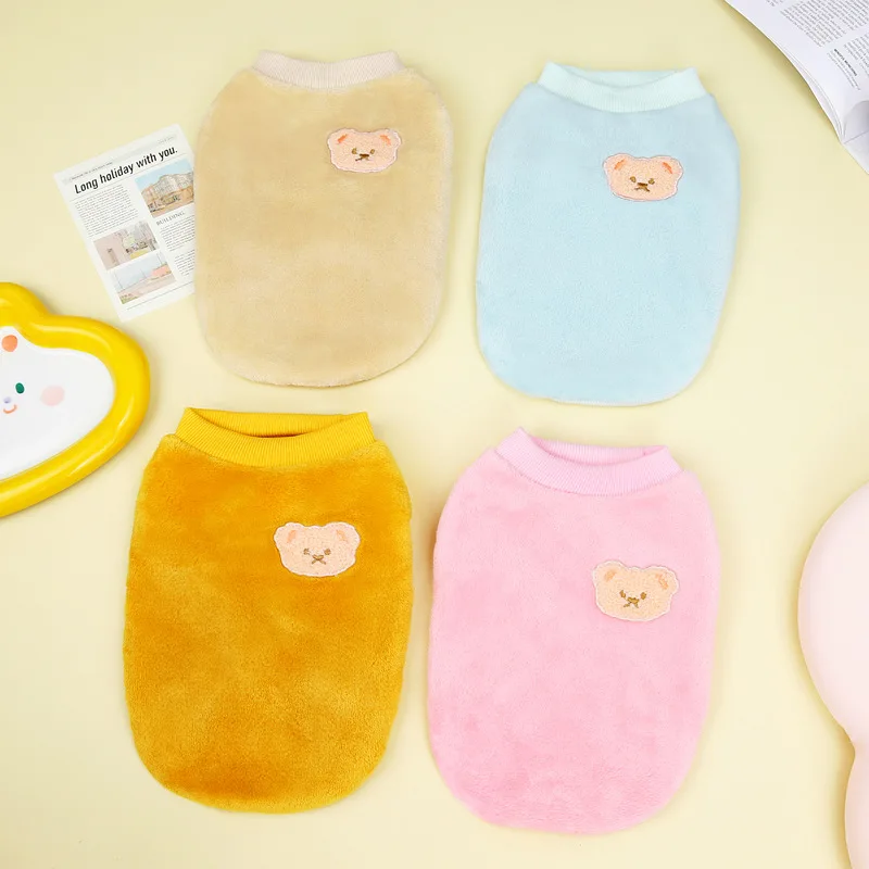 Ropa de lana suave para mascotas, abrigo para cachorros, Bulldog Francés, Pug, disfraces, chaqueta para perros pequeños, chaleco para Chihuahua, Yorks, Invierno - imagen 5
