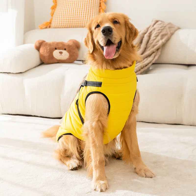 Ropa de invierno para perros, ropa para perros grandes de otoño, accesorios para mascotas, abrigo para mantener el calor, chaleco, correa para perros grandes, suministros para disfraces - imagen 3