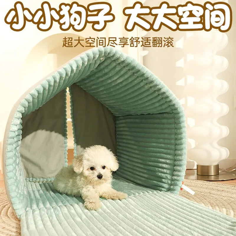 Casa Cálida Cerrada para Perros Pequeños y Gatos – Cueva de Invierno - imagen 4