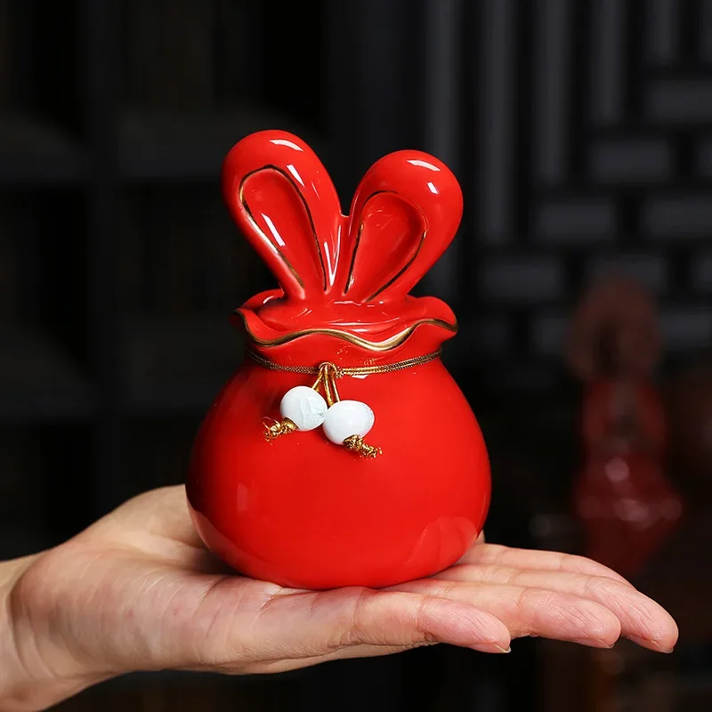 Urna de cerámica para cremación de mascotas para cenizas, Mini urna conmemorativa para mascotas para cenizas de gatos, urna funeraria de animales, productos para mascotas de conejos humanos - imagen 3