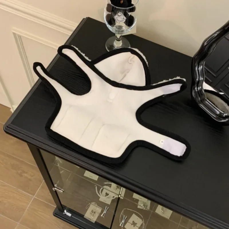 Ropa de felpa para perros, abrigo cálido de invierno con capucha de remolque, chaleco de lana de cordero, abrigo de algodón, oso de peluche, ropa para perros pequeños - imagen 3