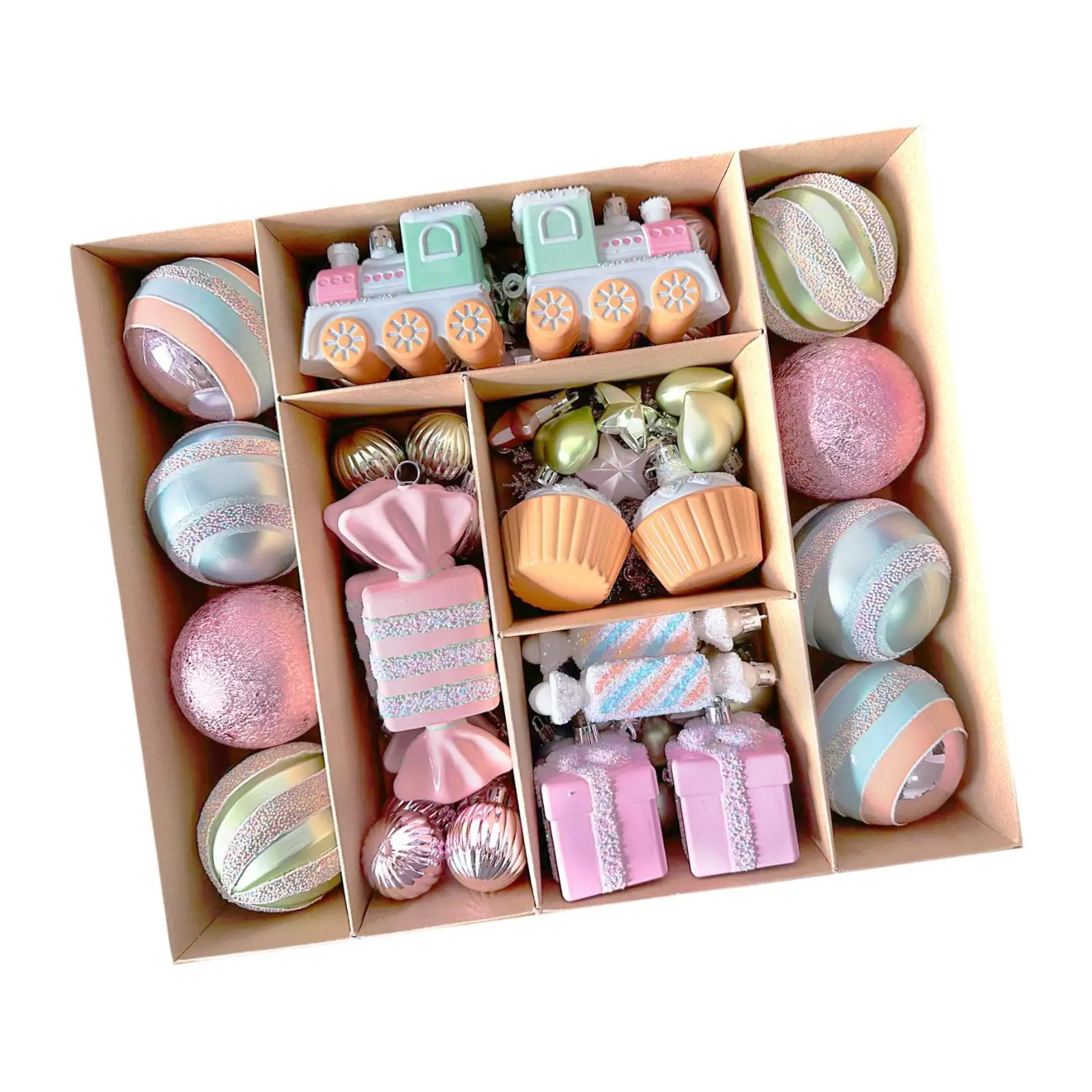 Christmas Baubles Hanging Pendants Set Assorted Shatterproof Accessories Decorative Xmas Decoration for Weddings Lightweight Christmas Baubles Hanging Pendants Set Assorted Shatterproof Accessories Decorative Xmas Decoration for Weddings Lightweight