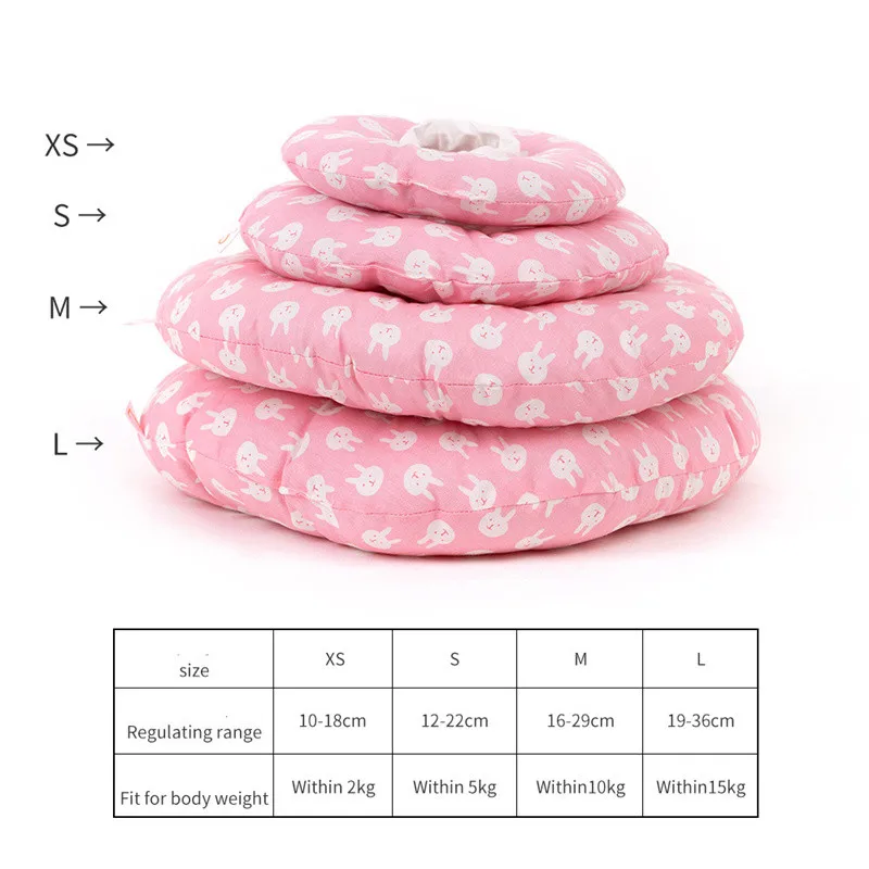 Collar isabelino con diseño de fruta de dibujos animados para mascotas, anillo ajustable de algodón suave para el cuello para perros y gatos, suministros de protección para prevenir mordeduras - imagen 4