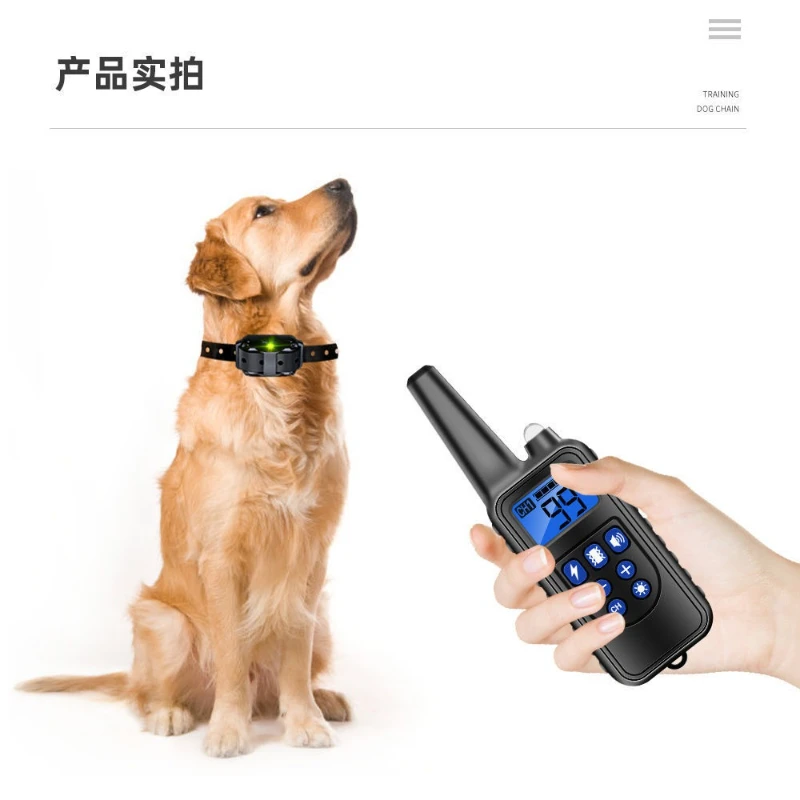 Dispositivo antiladridos para perros, entrenador para perros, grandes, medianos y pequeños, antidesgarros y vibración antiperforación, Control remoto de 800m - imagen 3