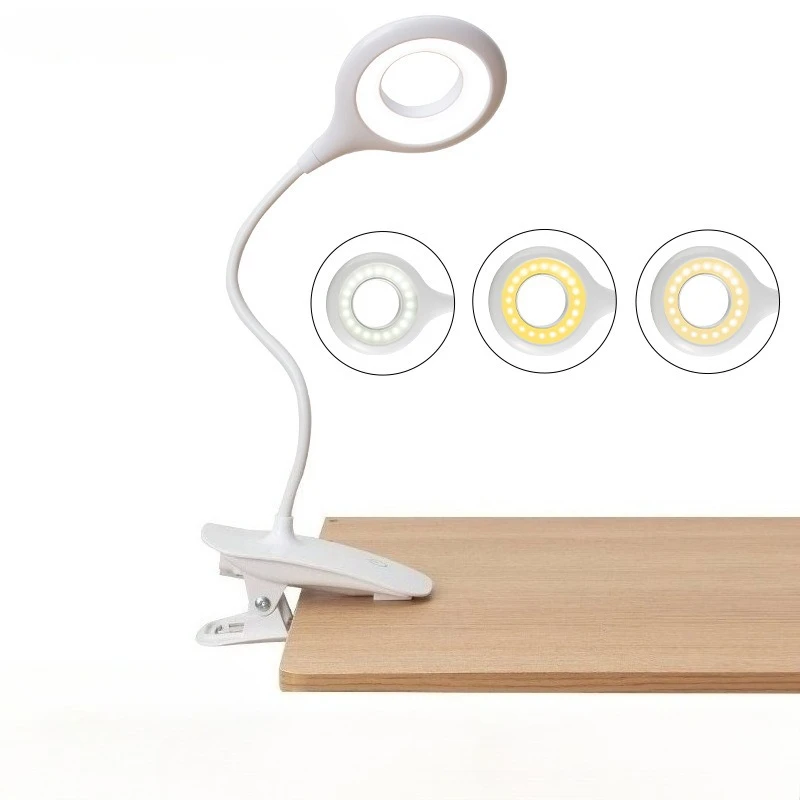 Lámpara LED con clip de escritorio para lectura, plegable - imagen 3