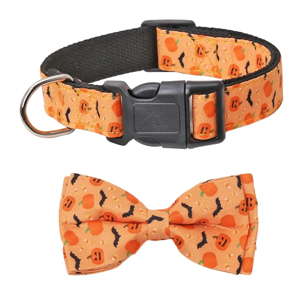Collar de gato con estampado para mascotas, corbata ajustable de Halloween para cachorros y gatitos, accesorios para conejos, productos para mascotas, 1 unidad - imagen 3
