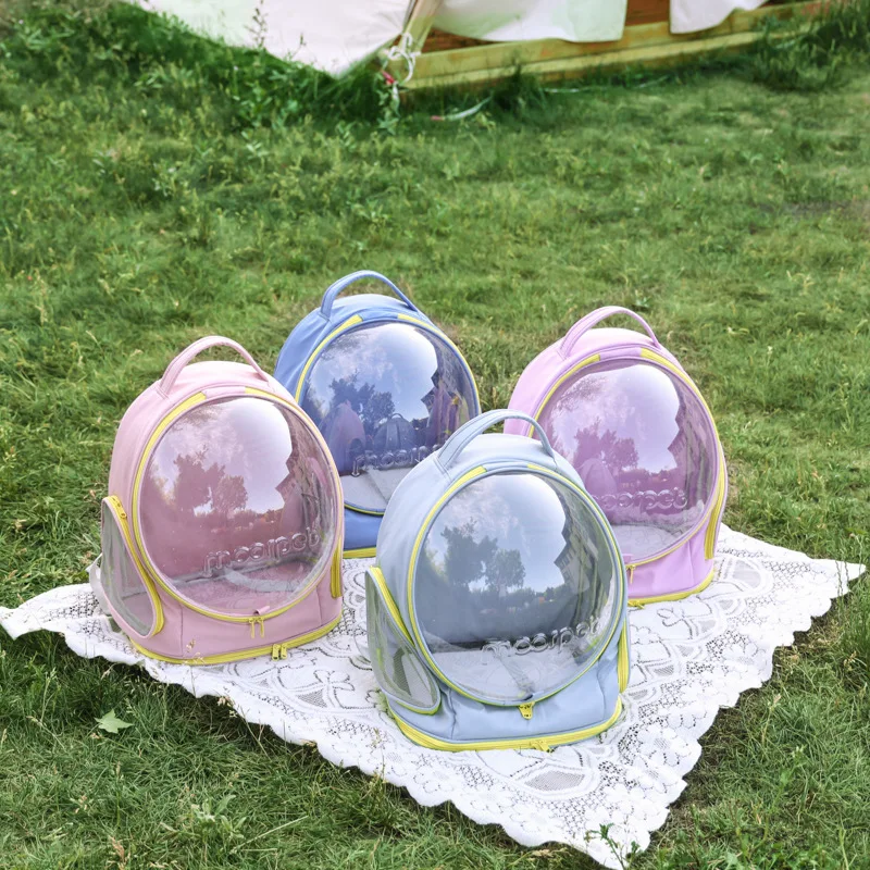 Bolsa de transporte para mascotas, mochila transparente y portátil, transpirable, cápsula espacial para cachorros y gatos - imagen 2