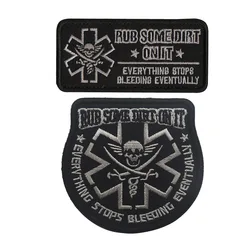 Parche calavera táctico para collar de perro