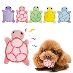 Juguete chirriante tortuga para perros cachorros – Suave y seguro