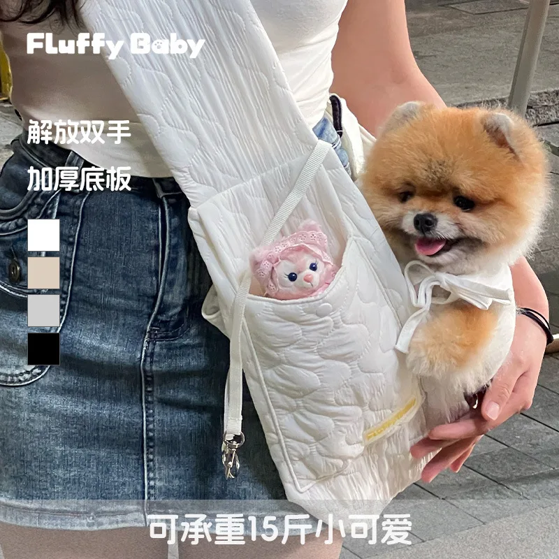 Bolsa de transporte gran bandolera portátil para perros y gatos - imagen 5