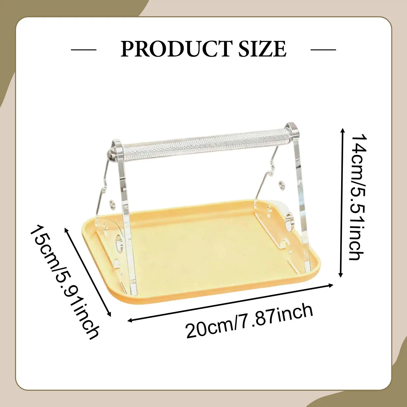 Tabletop Bird Perch Textured Metal Pole Bird Training Stand Grind Perch with Drop Tray for Small Medium Birds Cockatoo Lovebird