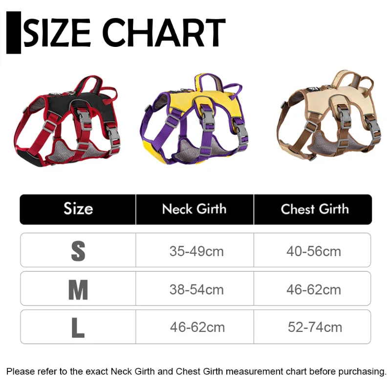 Arnés para perros, chaleco ajustable sin tirones, correa para el pecho, correa de plomo de seguridad reflectante para perros pequeños, medianos y grandes, accesorios para mascotas - imagen 5