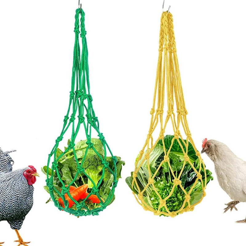 Bolsa de red para aves de corral, comedero para pollo, repollo, herramienta de alimentación, ganso, Casa Grande - imagen 3