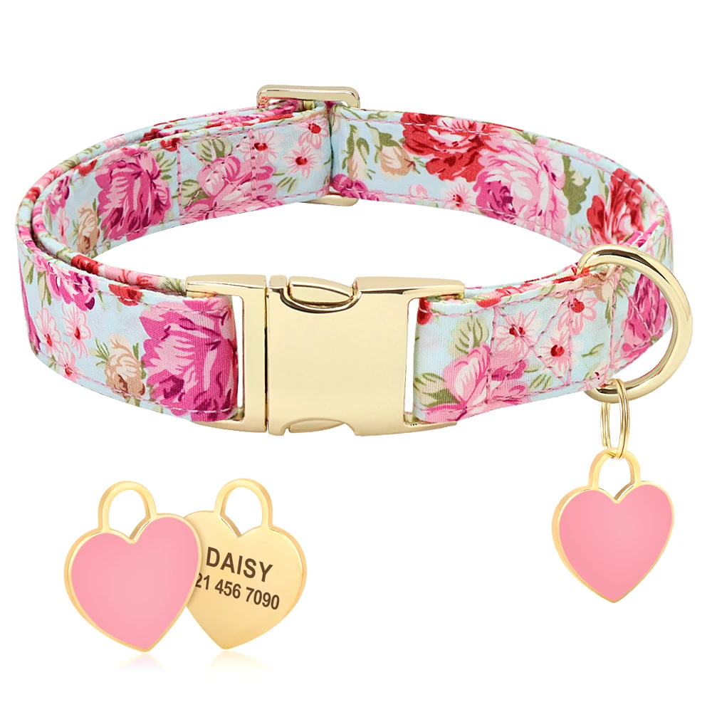 Collar ajustable personalizado para perro con placa de identificación - imagen 3
