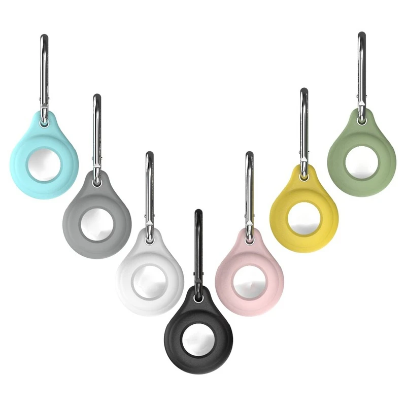 Para Airtags dispositivo de seguimiento cubierta Anti pérdida localizador de rastreador de perros Airtag llavero portátil de silicona líquida para Apple Air Tag Case - imagen 4