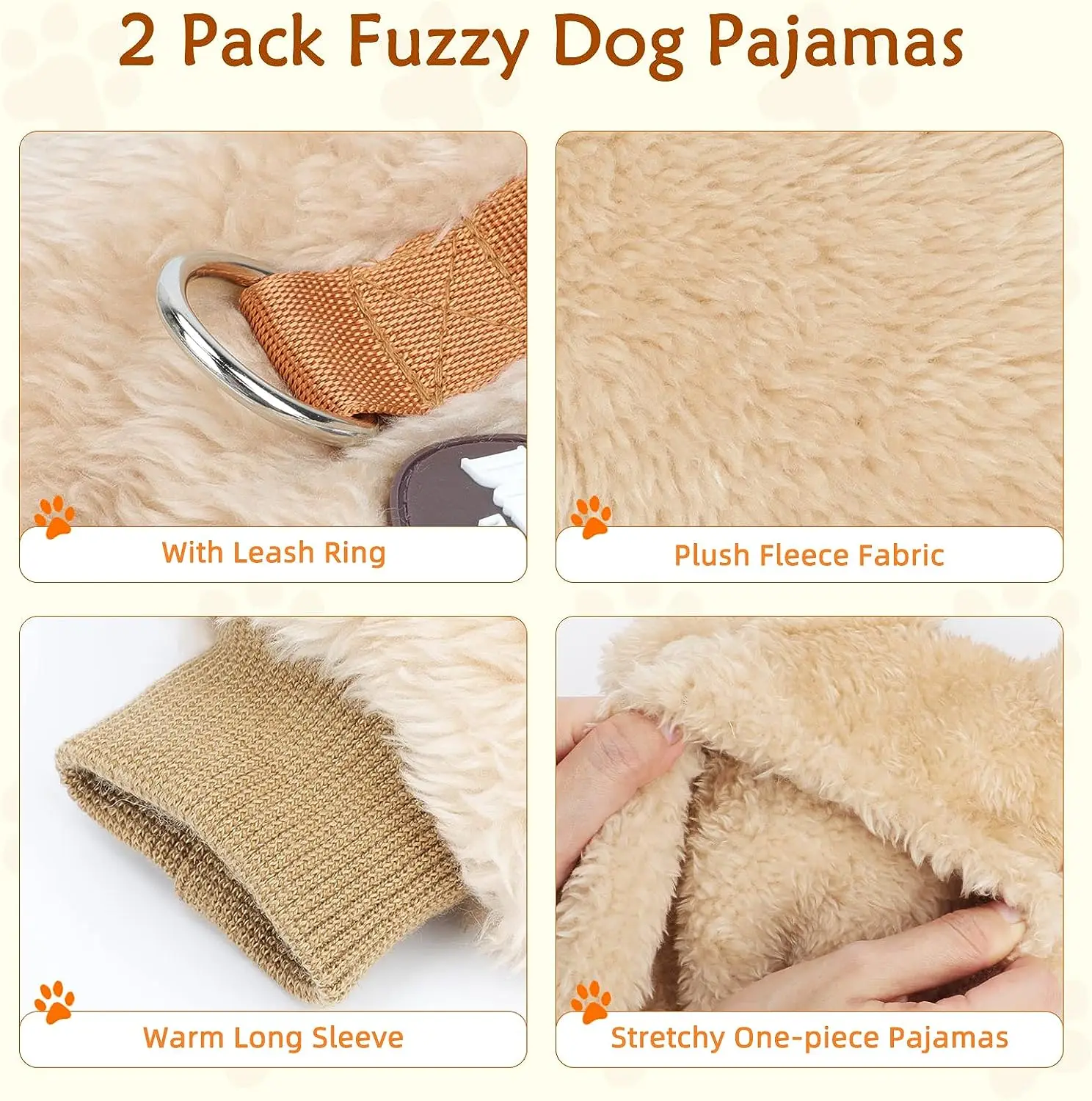 Pijamas térmicos de terciopelo para perros, mono de invierno para perros pequeños, camisón para cachorros y gatos, ropa para perros Chihuahua Yorkie Poodle - imagen 3