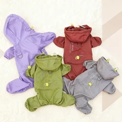 Monos lisos a la moda para perros, ropa a prueba de viento para perros, chaqueta para exteriores para cachorros de otoño, monos suaves y finos para gatos, mono para mascotas, ropa Bichon