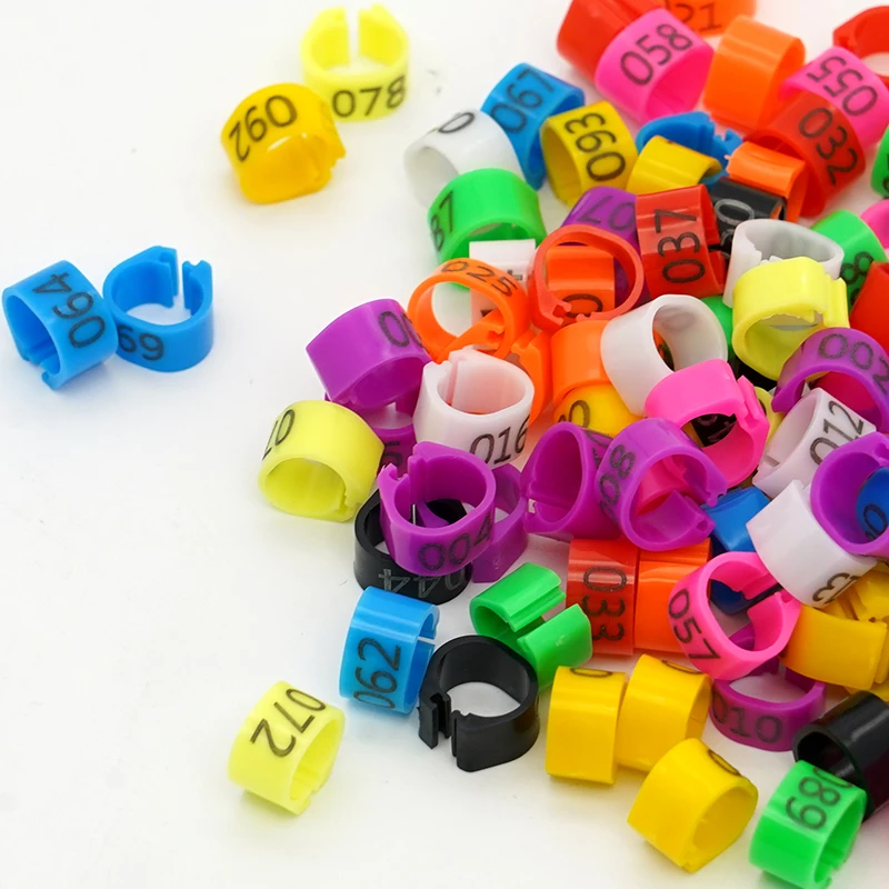 ใหม่100ชิ้นแหวนขาของนกพิราบสายคล้องนกพิราบคลิปหนีบนกแก้วพลาสติกขนาด8มม. อุปกรณ์ฝึกนกพิราบอุปกรณ์ฝึกนก - imagen 5