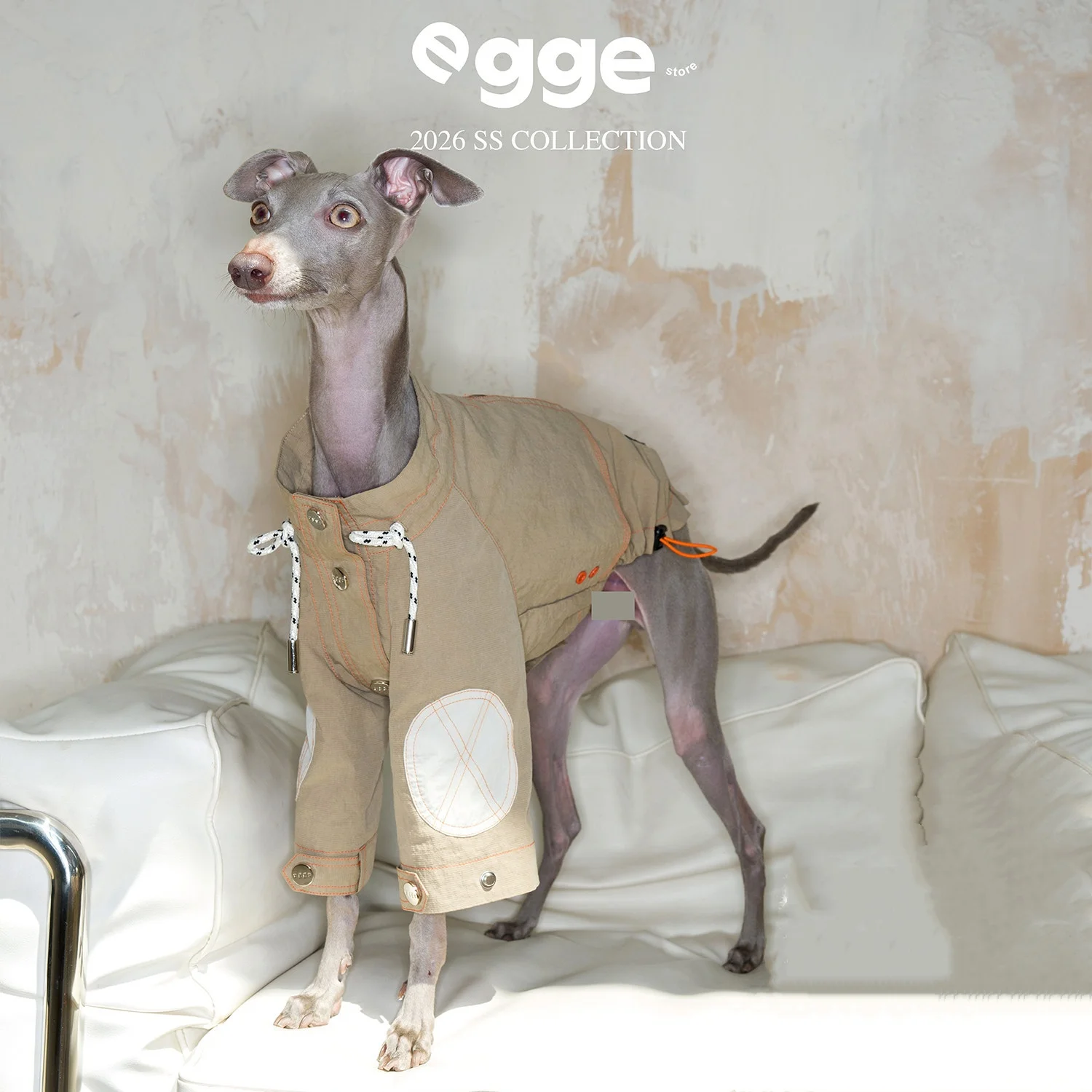 Abrigo para galgo italiano y Bedlington – Cortavientos transpirable - imagen 2