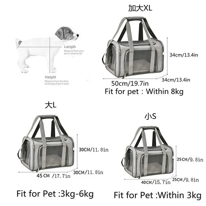 Bolsa portátil para mascotas, bolsas transpirables para perros y gatos, mochila para cachorros pequeños, mascotas, perros, gatos, transportadores y productos de viaje, bolsas portadoras - imagen 3