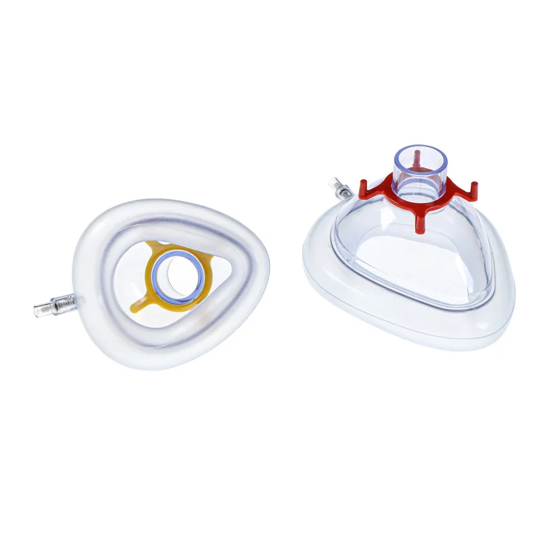 Canack-mascarilla médica de anestesia de PVC desechable, máscaras faciales de reanimación de alta calidad, 6 tamaños, 1 unidad/6 piezas - imagen 3