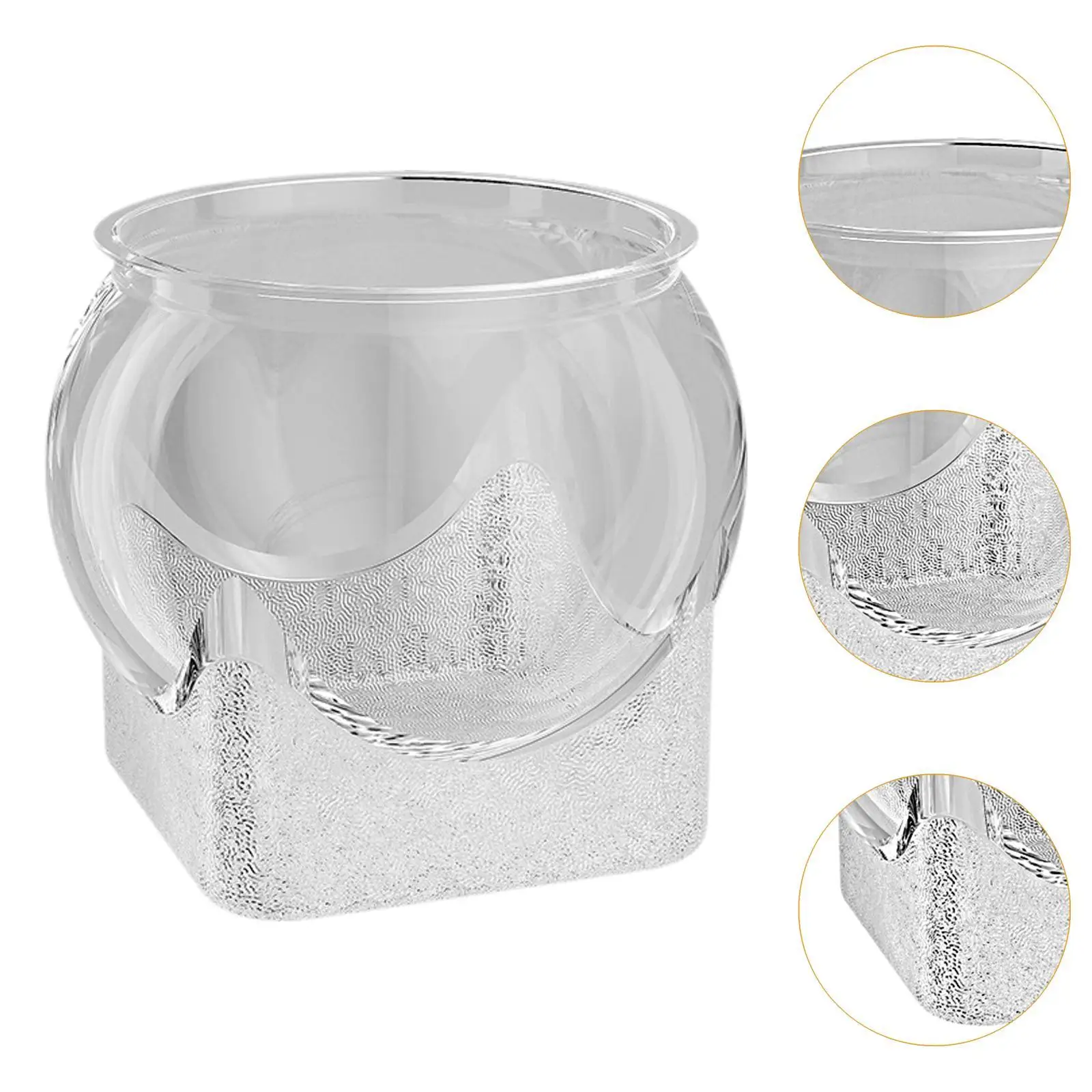 Cuenco de pescado para acuario, cuenco transparente para acuario, regalos para decoración del hogar, tanque de visualización de tortugas - imagen 5