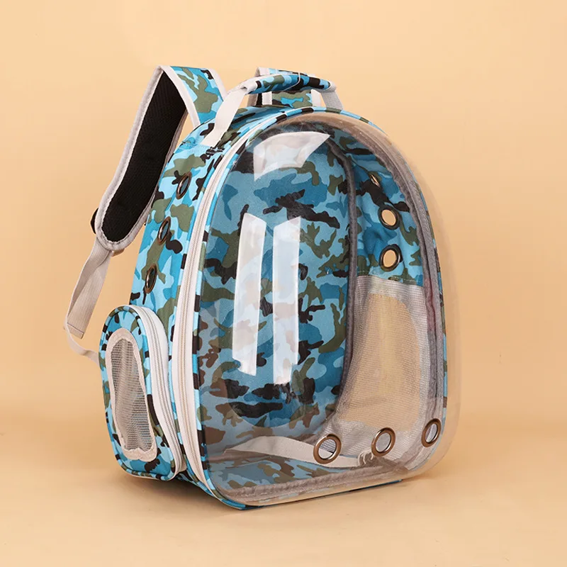 Mochila portátil transpirable para mascotas, bolsa de transporte transparente para cachorros y perros, cápsula espacial para viajes al aire libre - imagen 5