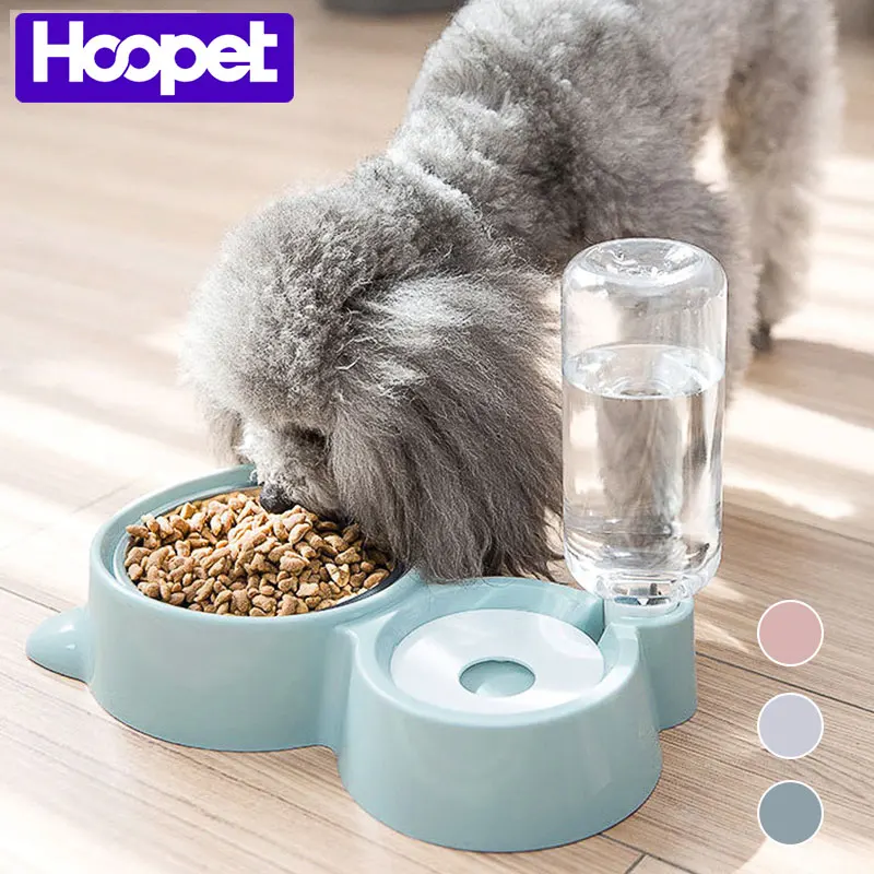 HOOPET-Botella de agua para perros pequeños y grandes, cuencos para mascotas, cachorros y gatos, dispensador de tazones, alimentador, producto para mascotas