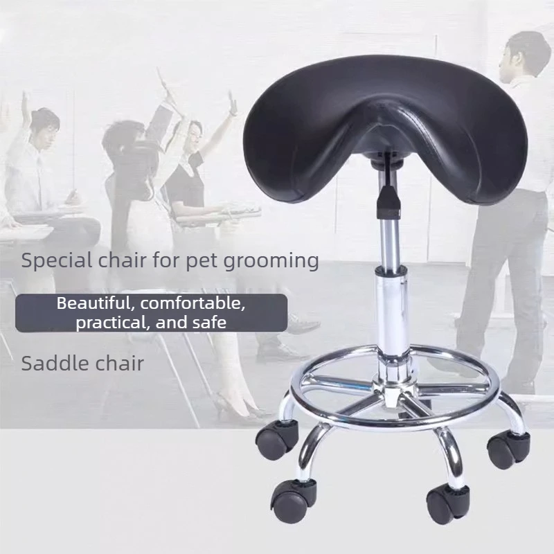 Taburete ergonómico giratorio para peluquería canina - silla elevadora - imagen 3