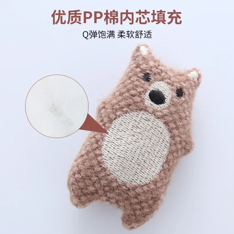 Formas de animales bonitos, juguetes de peluche para mascotas, incluye hierba gatera, novedad - imagen 3