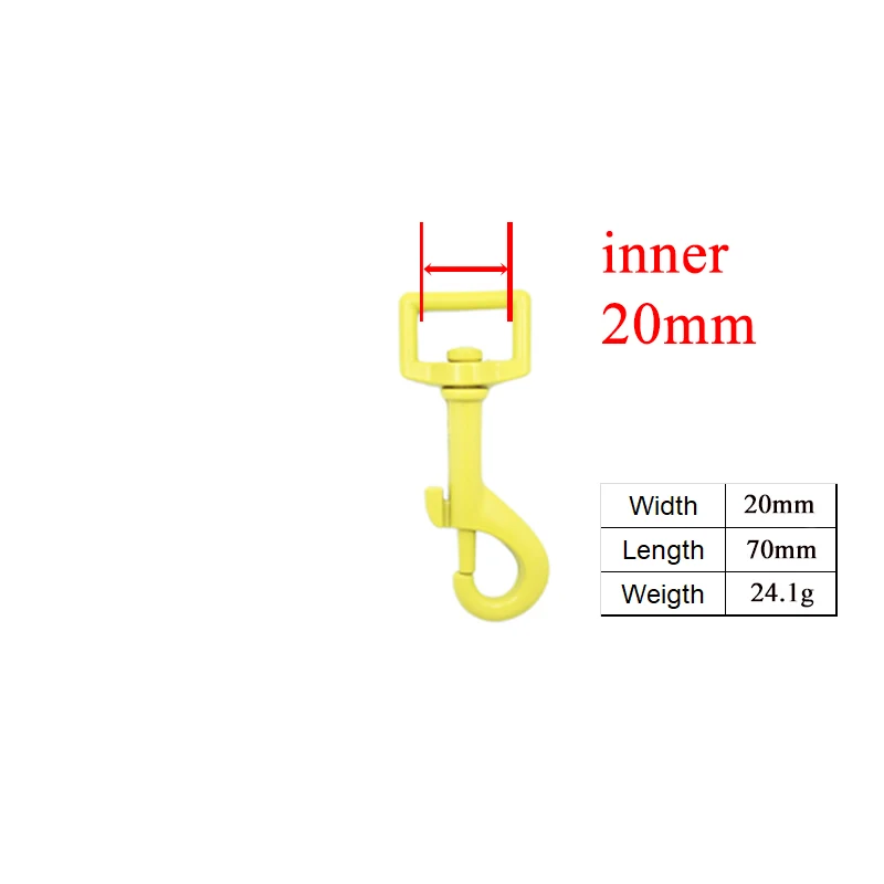 50 unids/lote cierre de perro hebilla de gancho Kirsite Hardware 20mm 25mm cierre de logotipo de grabado láser personalizable para correas - imagen 4