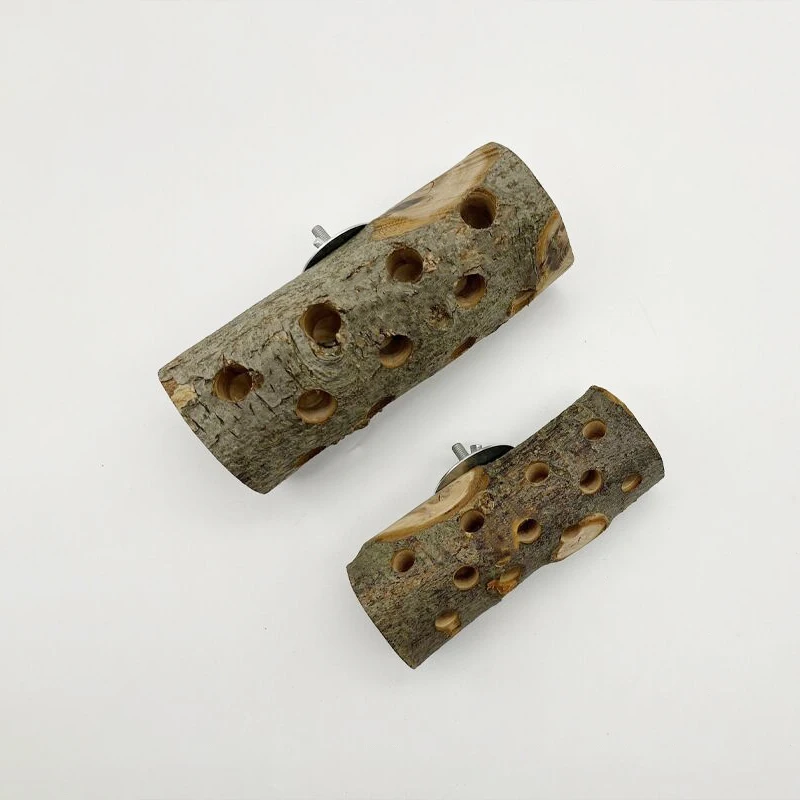 Palo Molar de Animal PEQUEÑO, conejo, Totoro, jaula antimordida, madera de manzana, loro, pájaro, juguete para morder, soporte de madera, palo de estación - imagen 5