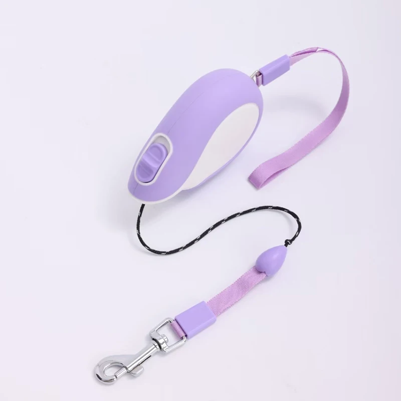 Correa Booteely de 3M para perros pequeños, correa retráctil automática, correa para gatitos con lazo manual, correa para perros Bichon Frise compacta y portátil - imagen 5