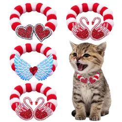 Collar pajarita brillante para perros y gatos