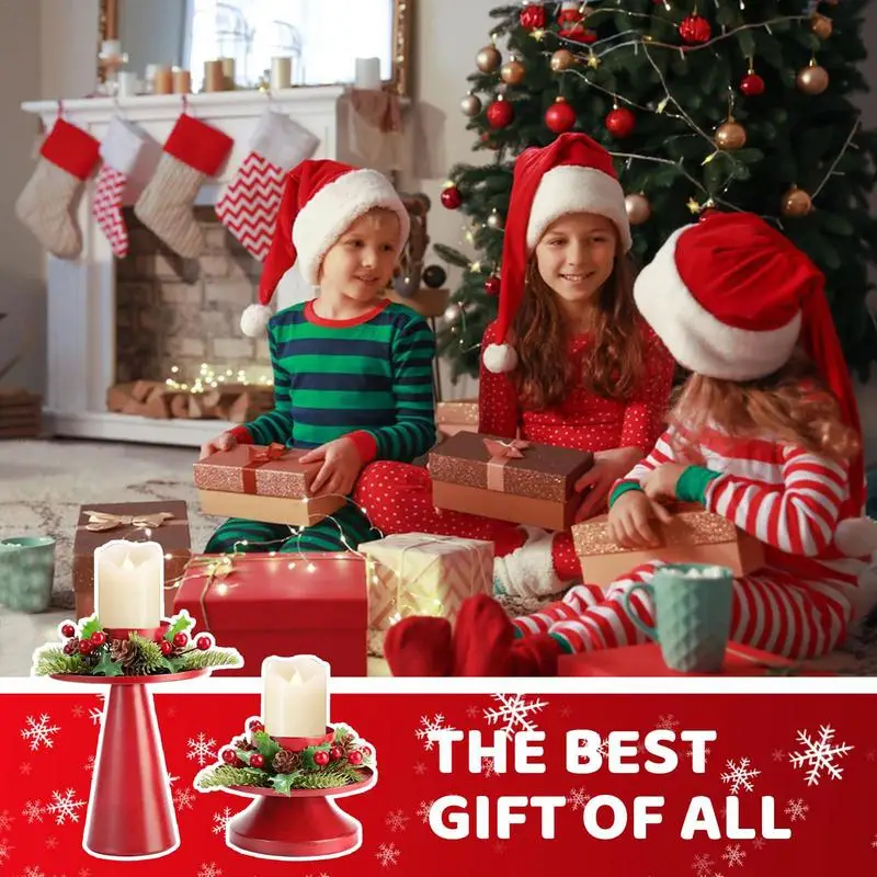 Candelabros de pilar de Metal, 2 piezas, candelabros para boda, hogar, sala de estar, centros de mesa, decoración navideña - imagen 3