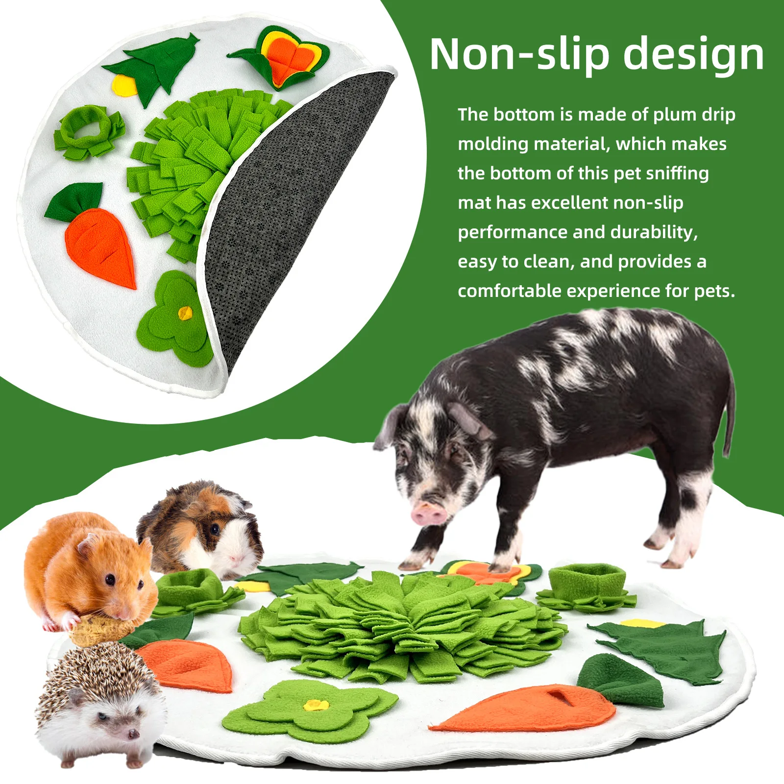 Alfombra circular interactiva para perros: forrajeo y esconder comida - imagen 3