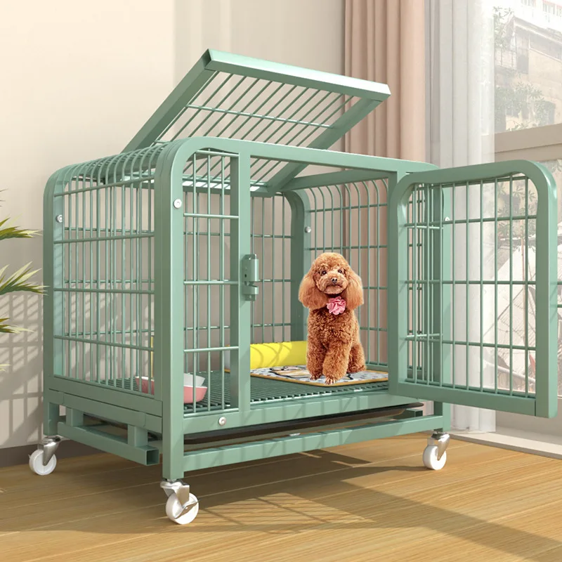 Nueva jaula para gatos de tubo cuadrado Extra grueso, perro pequeño con inodoro, casa para gatos para interiores, nido para mascotas, jaula de hierro para perros, productos para mascotas - imagen 3