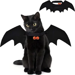 1 Uds. Ropa bonita para mascotas de Halloween, arnés de alas de murciélago negro, disfraz, Cosplay, gato, perro, fiesta de Halloween para suministros para mascotas