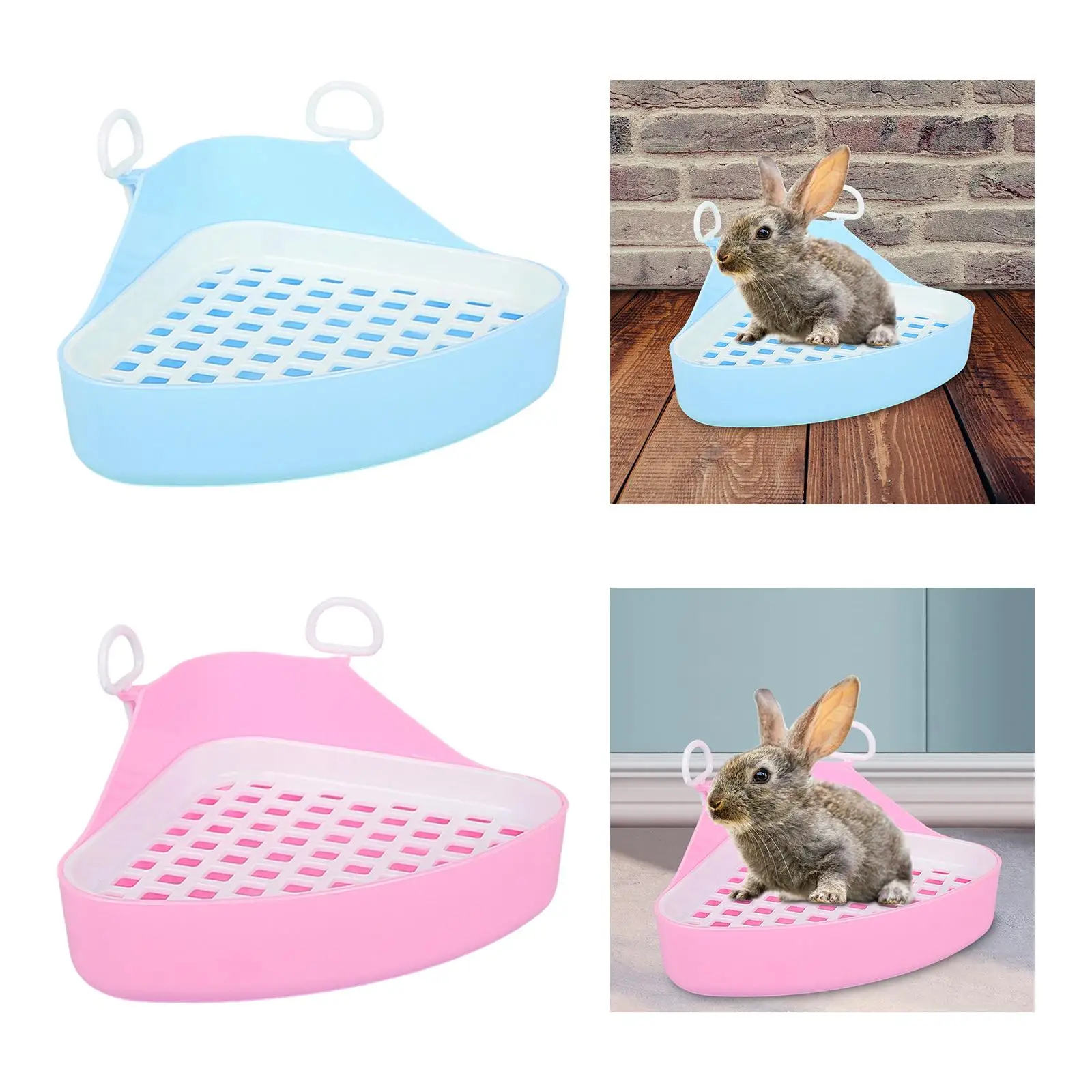 Triangular Potty Tray with Grid Pet Toilet Corner for Chinchillas Triangular Potty Tray with Grid Pet Toilet Corner for Chinchillas