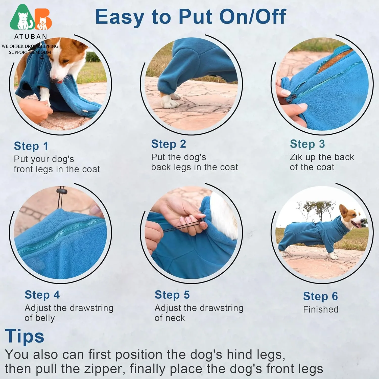 Abrigo de invierno con forro polar para perros - Cómodo para paseo y casa - imagen 5