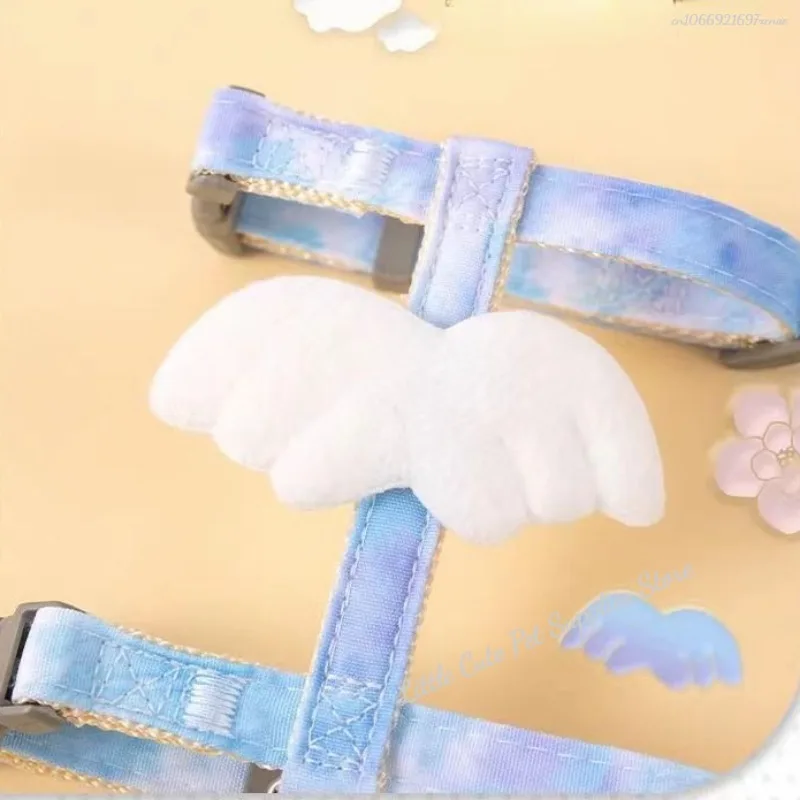 Juego de arneses y correas para mascotas con alas, arnés ajustable para gatos, perros pequeños, Pug, Chihuahua, accesorios para gatos - imagen 5