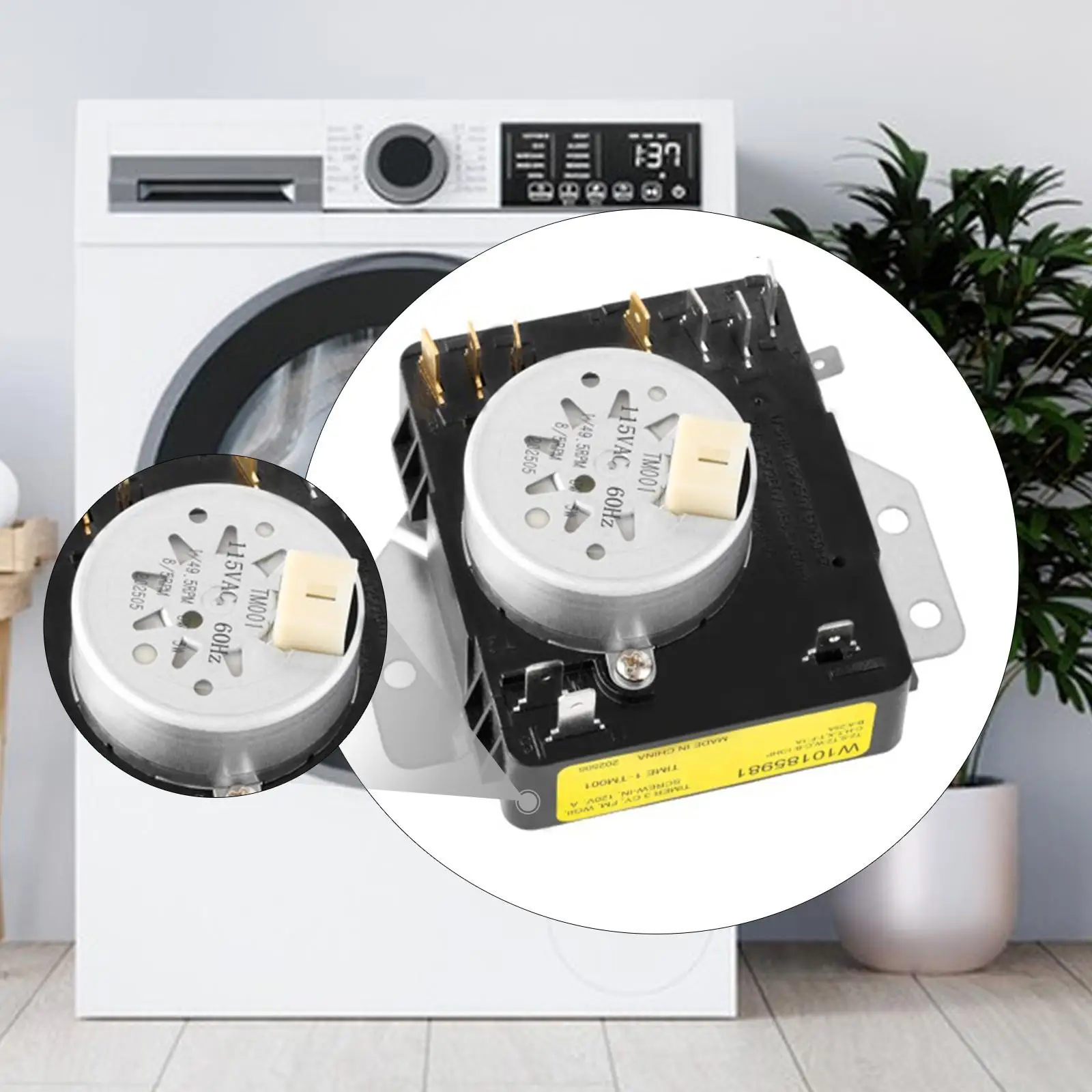 Dryer Timer Appliances Part Lightweight Spare Parts Washer Parts Replaces for W10185981 Wpw10185981 AP6016540 PS11749830