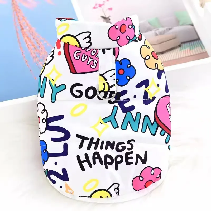 Abrigo de cuello alto de color para mascotas, traje de otoño e invierno para perros, oso de peluche, chaleco grueso para gatos, Parkas cálidas para perros, abrigo de invierno, ropa para cachorros - imagen 4