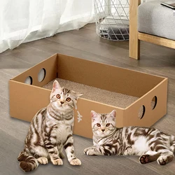 Caja rascadora para gatos con relieve – Protege tus muebles