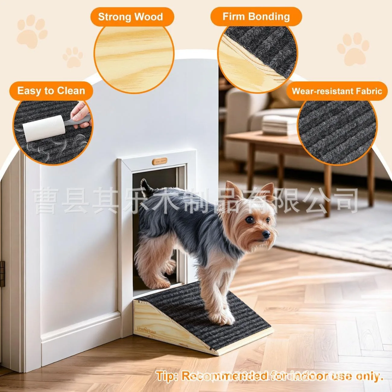 Rampa de madera para gatos y perros pequeños - escalera portátil - imagen 2