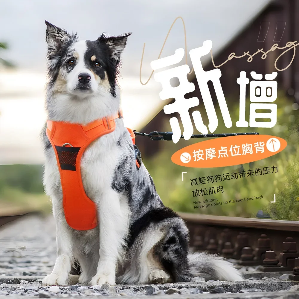 Nuevo Correa para perro, masaje suave, pecho para perro, espalda, reflectante, transpirable, antiexplosión, correa para el pecho para mascotas, productos para mascotas - imagen 2
