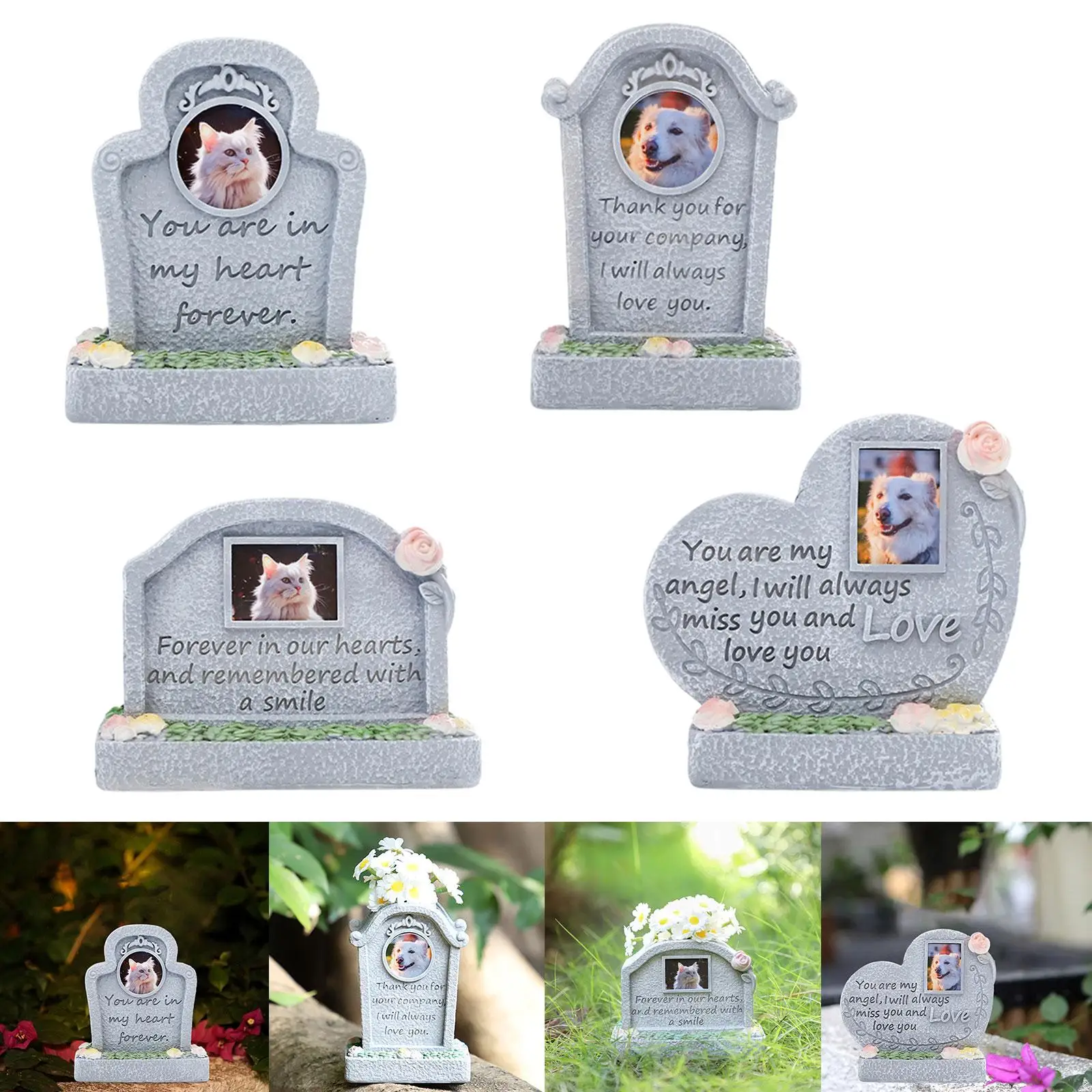 Memorial Monument for Pet Waterproof Loss of Pet Sympathy Gifts Pet Small Animal Monumen for Yard Outdoors Outside Patio Garden