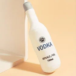 Juguete dental peluche para perro – Forma botella de vino resistente