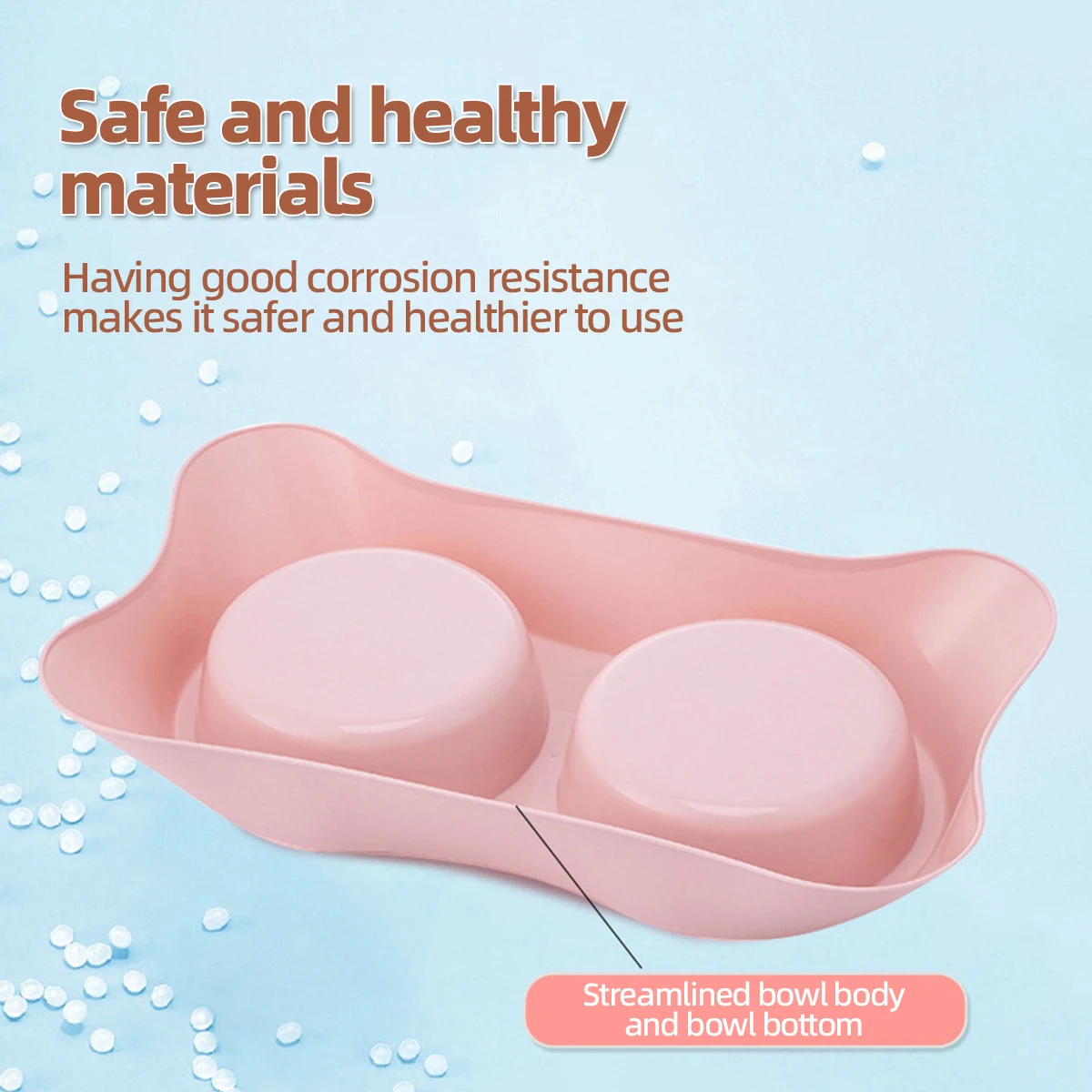 1 cuenco doble de acero inoxidable para mascotas, cuenco para perros y gatos, plato de comida para gatos, plato de comida para perros, alimentador y bebedero antiderrames, mascota de doble uso - imagen 4