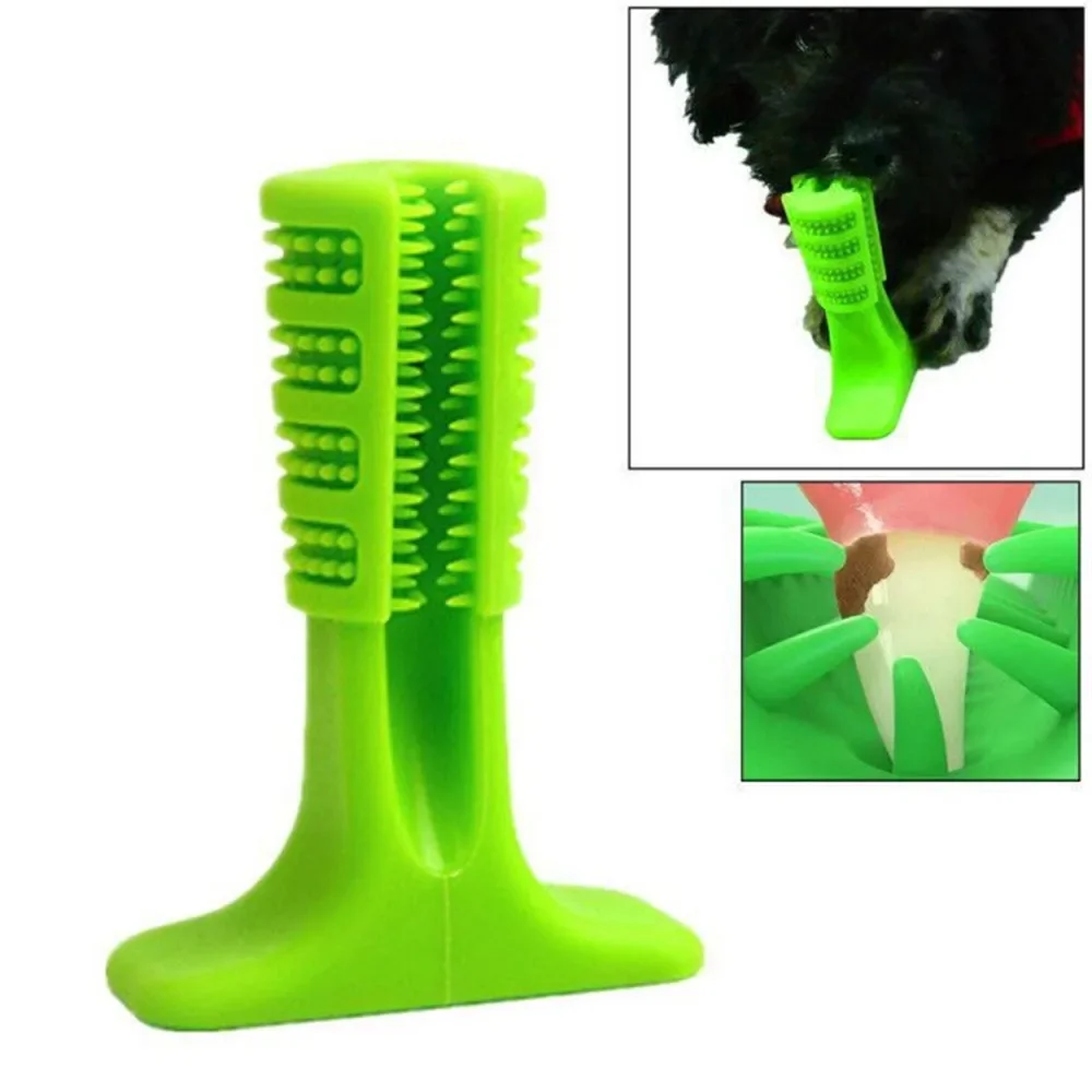 Cepillo dental para perros y cachorros con juguetes de goma prácticos - imagen 2